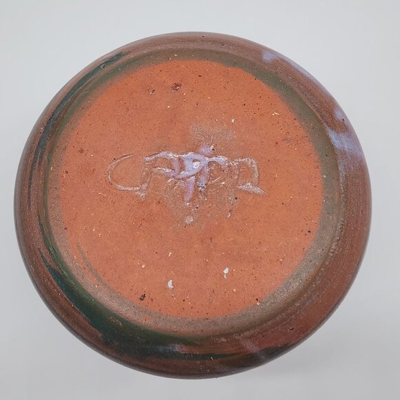 Studio Pottery Handcrafted Multicolor Ceramic Vase or Candle Holder With Drip Gl - Picture 9 of 9